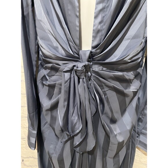 NWT Choosy Lafayette Womens Blue Striped Sexy Pant Jumpsuit With Pockets Size 6 - Picture 5 of 11